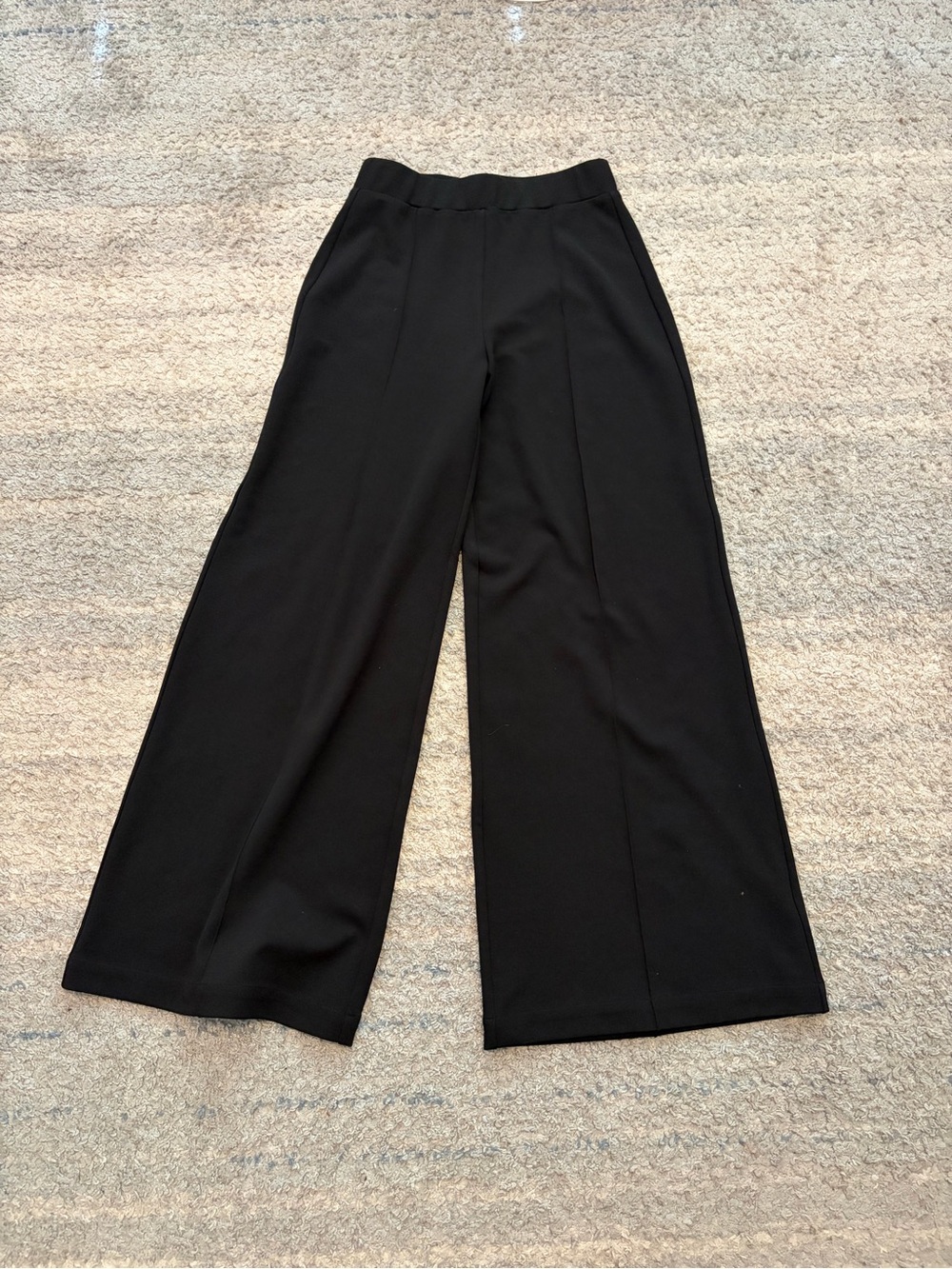 Derek Lam 10 Crosby Tempest Wide Leg Knit Trouser Pants Black Size M NWT $355